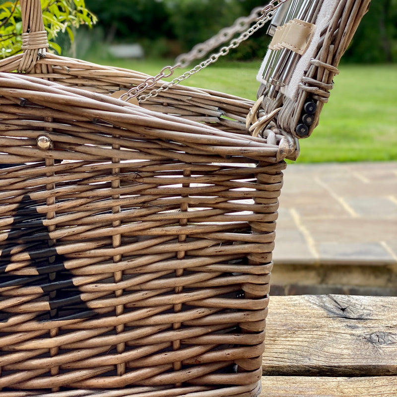 Personalised Double Lidded Four Person Picnic Basket