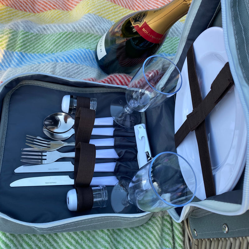 Personalised Beach Chiller Picnic Basket - The Colourful Garden Company