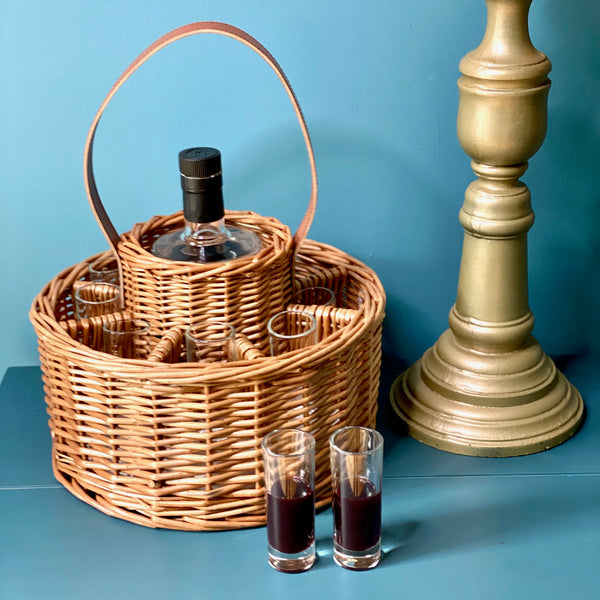 Personalised Willow Liqueur Carrier - The Colourful Garden Company