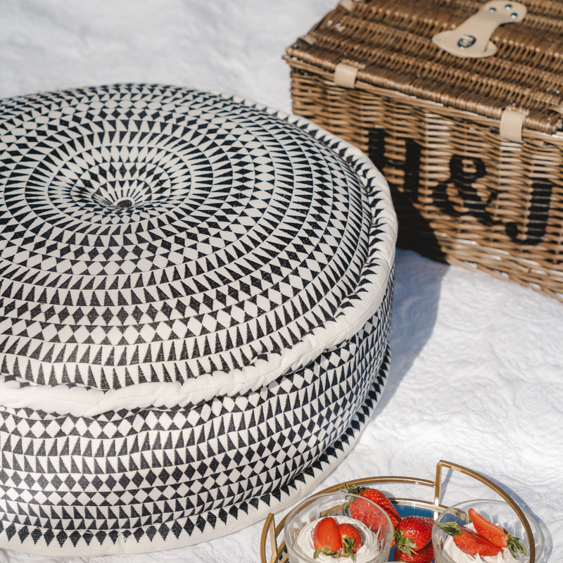 Monochrome Pouf - The Colourful Garden Company