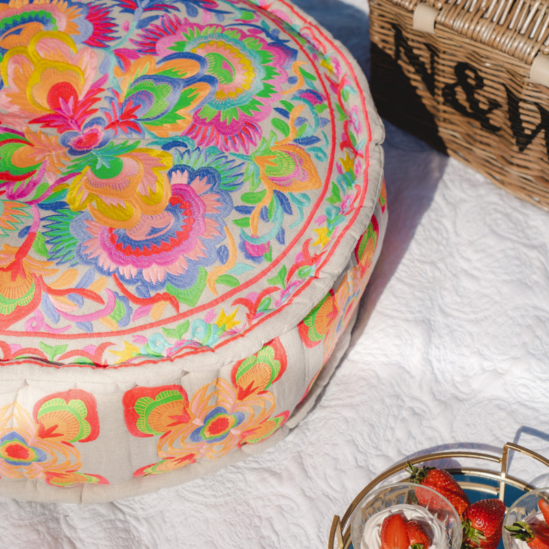 Carnival Multicoloured Pouf - The Colourful Garden Company