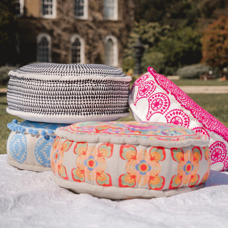 Carnival Multicoloured Pouf - The Colourful Garden Company