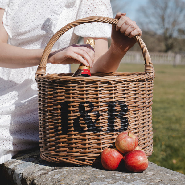 Personalised Red Tartan Cooler Basket - The Colourful Garden Company