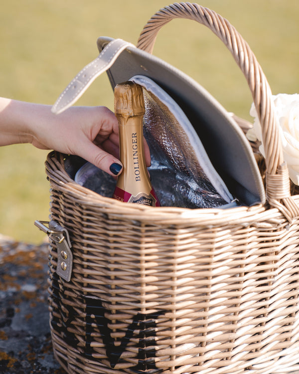 Personalised Two Bottled Chiller Beach Hamper - The Colourful Garden Company