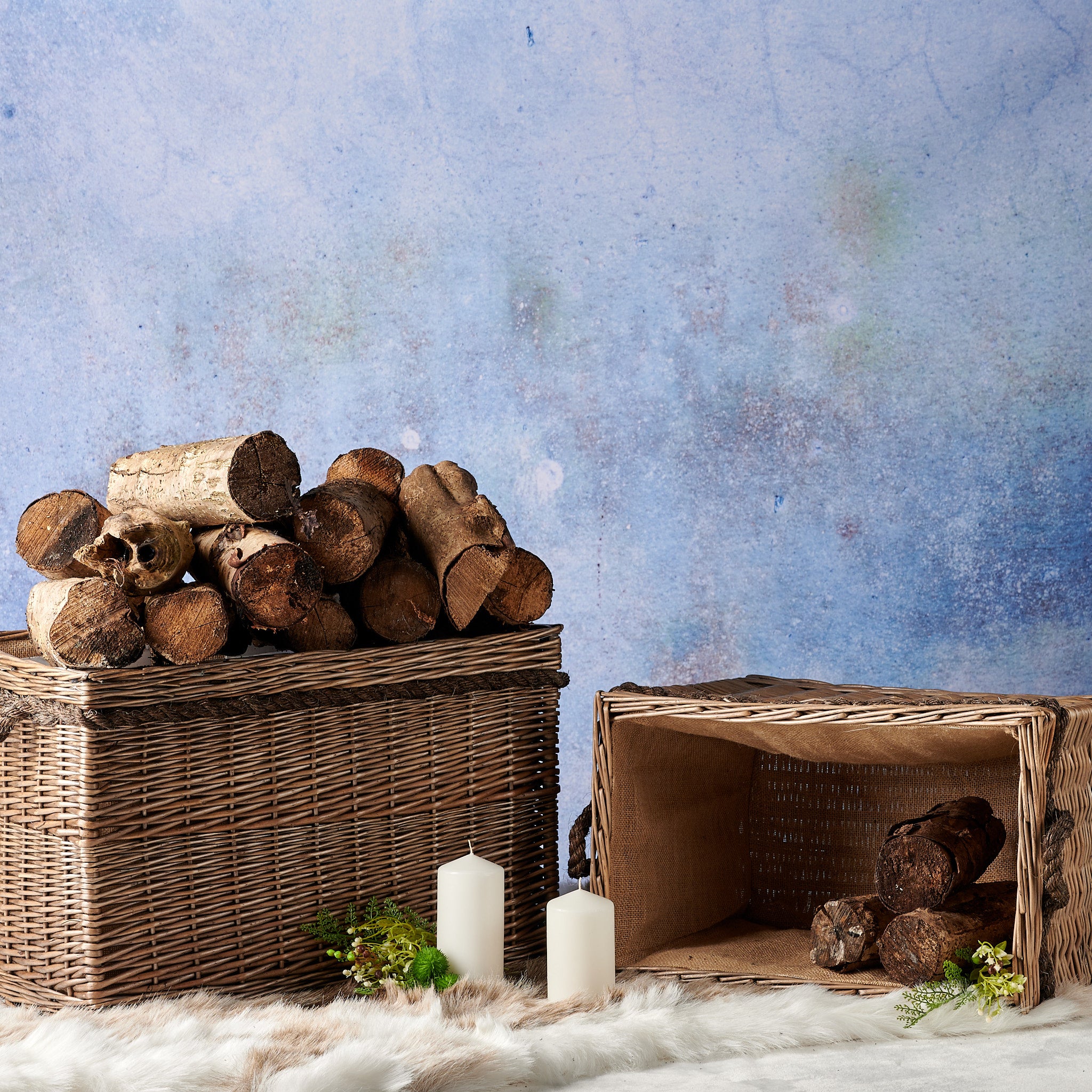 Rectangle Log Rectangular Log Baskets – The Colourful Garden Company