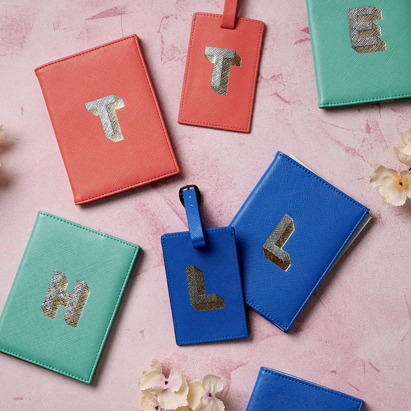 Alphabet Passport Cover & Alphabet Luggage Tag - The Colourful Garden Company