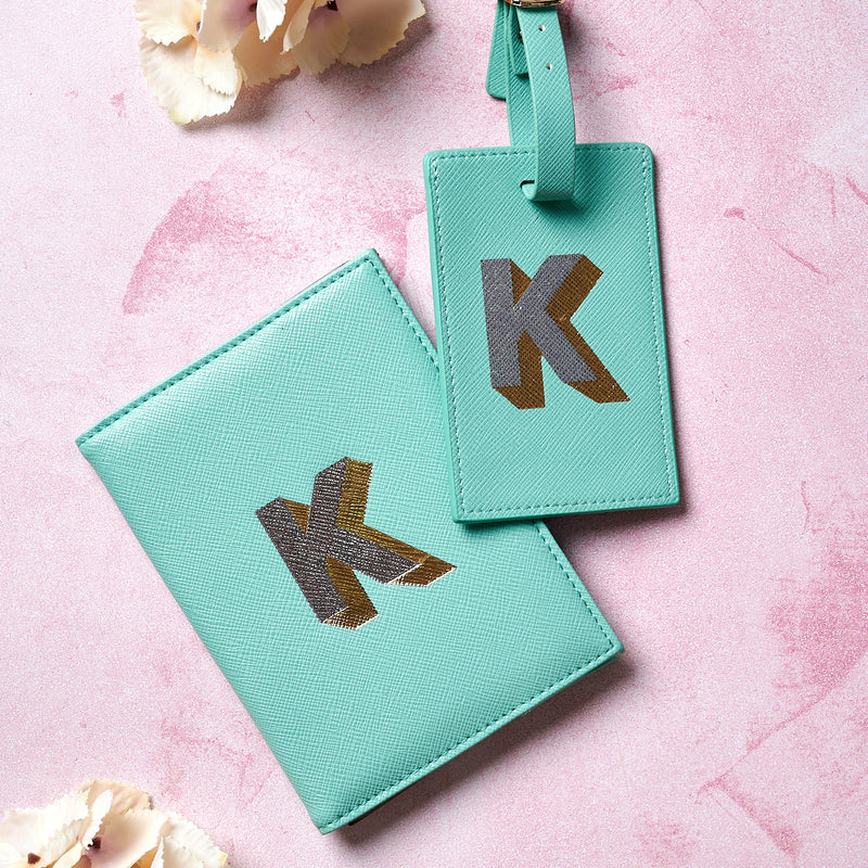 Alphabet Passport Cover & Alphabet Luggage Tag - The Colourful Garden Company